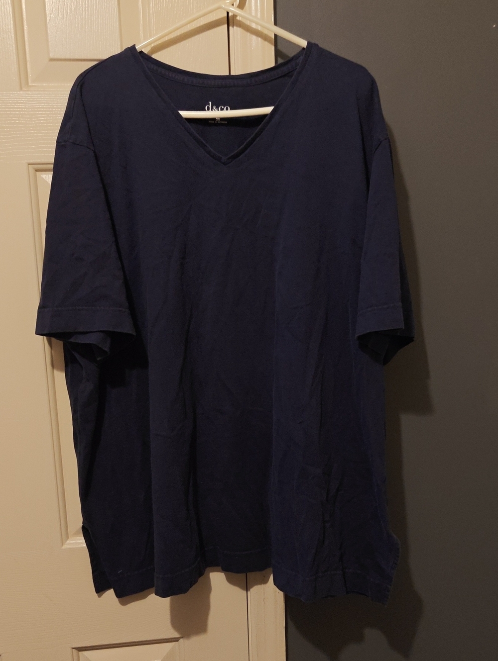 Dark Navy V-Neck Short Sleeve Shirt